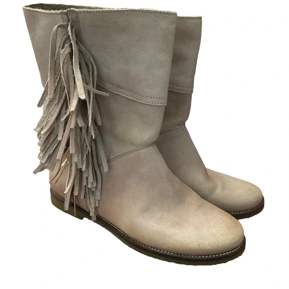 Felmini Leather Fringe Boot - Picture 3 of 10